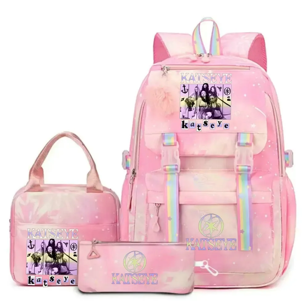 sac dos toile tissu doux motifs graphiques bandes arc ciel poignées rétractables sangles coussin air grande capacité unisexe voyage école