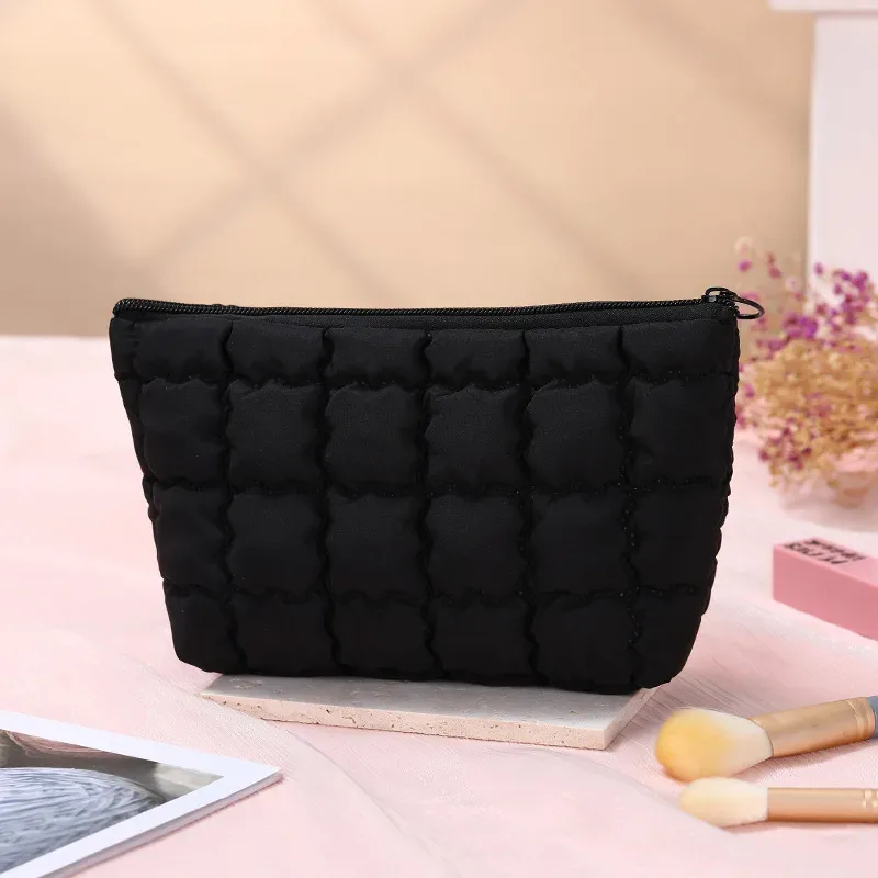 sac à main cosmétique à bulles pour femmes, organisateur de voyage, maquillage nuage, rouges à lèvres, pochette en coton, sac à fermeture éclair de grande capacité