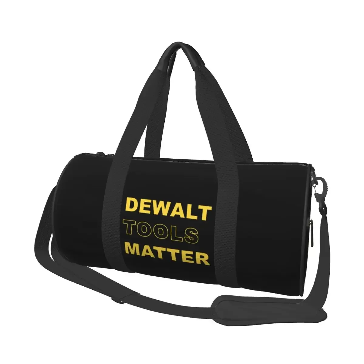 sac voyage polychonne polyester noir motif dewalt poignée amovible bandoulière ajustable grande capacite sport week end