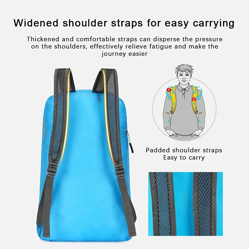 sac à dos pliable et étanche pour homme et femme, observateur, voyage, dehors, jour, cyclisme, randonnée, ultraléger