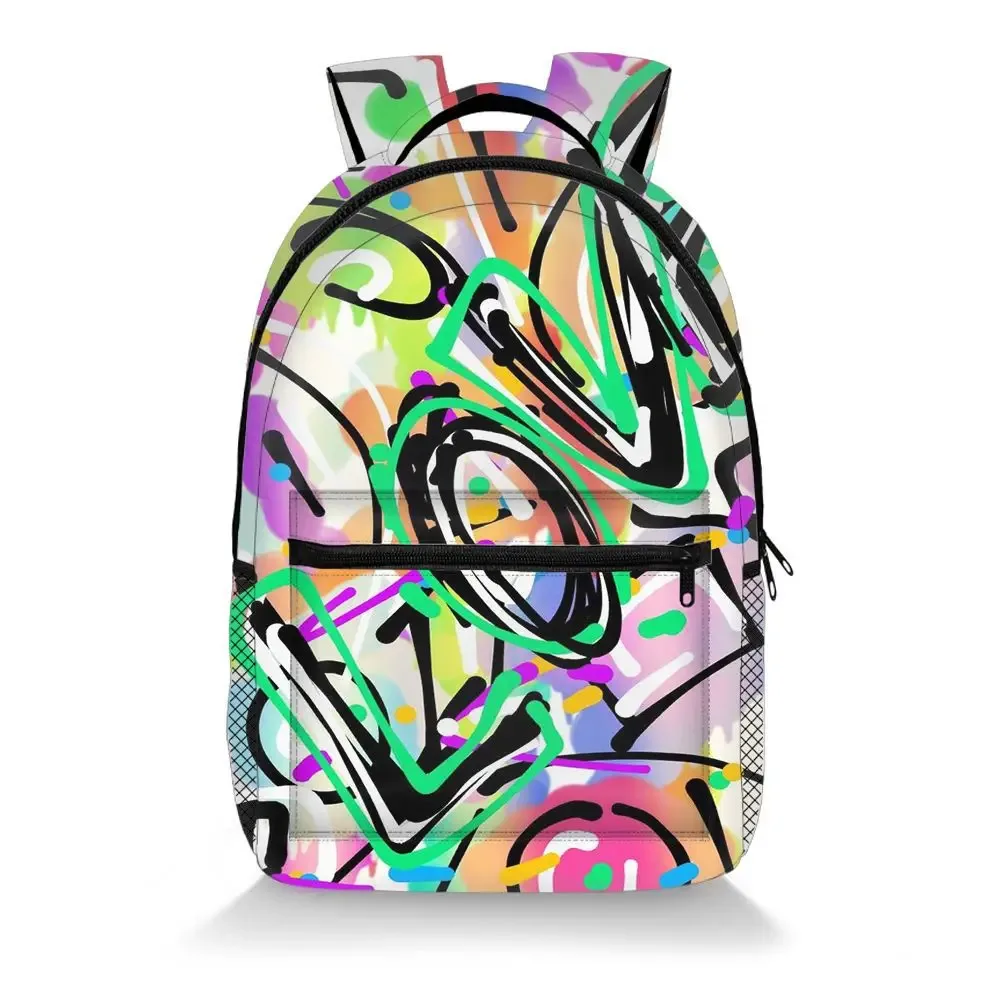sac à dos hip hop populaire pour étudiants, sac à dos coloré à géométrie colorée, impression 3d, oxford, imperméable, pour garçons/filles, sacs à dos de voyage