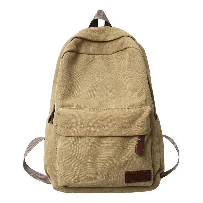 nesitu a4 vintage durable vert noir kaki marron 14 pouces ordinateur portable toile hommes femmes sac à dos école randonnée sac de voyage m31