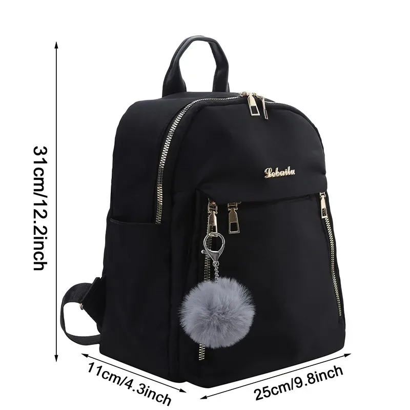 sac à dos oxford grill grande capacité pour femme, sac de voyage noir décontracté, sac multifonctionnel pour femme, haute qualité, nouvelle mode