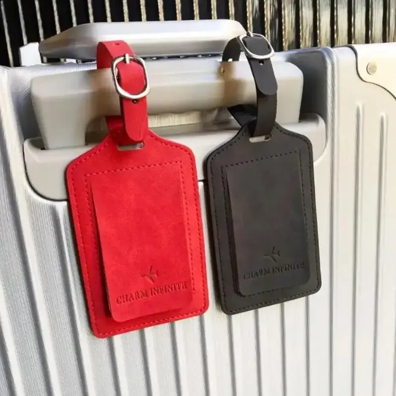 étiquette de bagage imperméable en matériau souple et pliable, avec sangle pour nom, id et adresse, pour voyages, croisières, bagages et sacs à dos