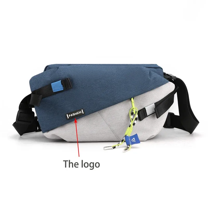 sacs banane en nylon de haute qualité avec empiècements, nouvelle marque 2026, sac de poitrine unisexe, sac bandoulière décontracté pour voyage et extérieur, sacs de ceinture pour hommes