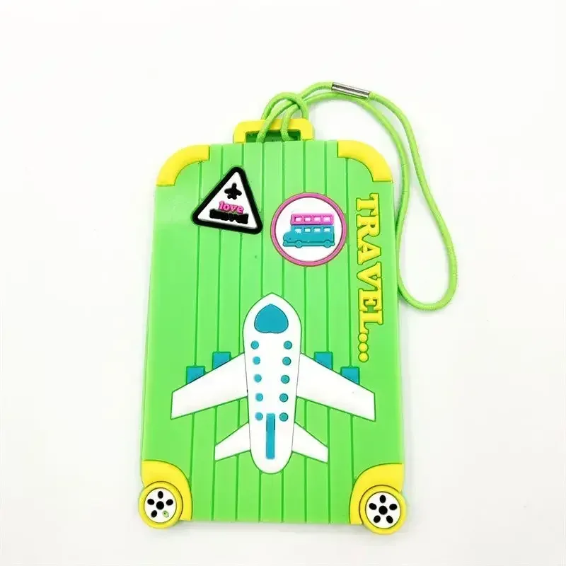 nouvelles étiquettes de bagages, accessoires de voyage, étiquettes de valise en silicone, étiquettes d'identification pour bagages de voyage et de ski, carte d'embarquement, passeport