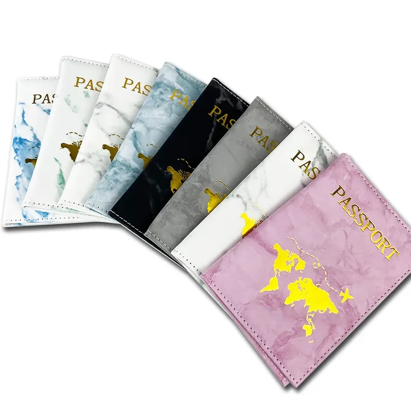 1 pièce porte-passeport en pu, housse de protection pour passeport et billets, porte-cartes d'identité et de crédit, accessoires de voyage
