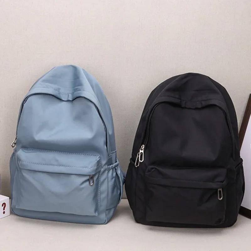 femmes cartable étanche grande capacité école sac à dos lisse fermeture éclair solide adolescents fille sac à dos décontracté sac étudiant approvisionnement nouveau