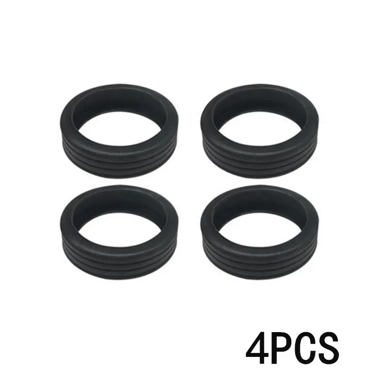 housse de protection pour rouleau de bagages en caoutchouc noir, accessoire de roue de chariot silencieux pour valise à double roue 4/8/16 pièces