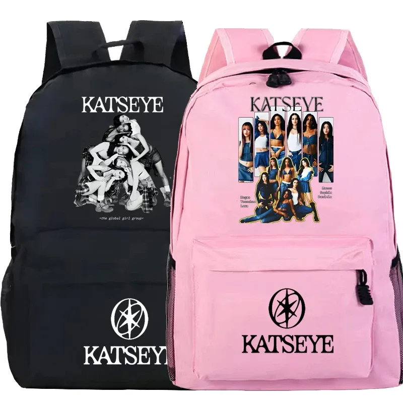sacs d'école imprimés katseye, sac à dos léger pour enfants, cartable pour élèves du primaire, filles et garçons, sacs de voyage en plein air, mochila, cadeau