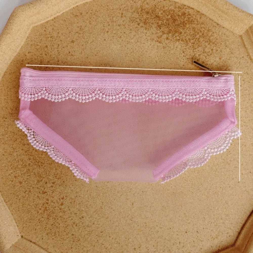 nouvelle trousse de toilette transparente y2k en dentelle et maille en forme de cœur, pochette de rangement pour maquillage et cosmétiques, idéale pour les voyages