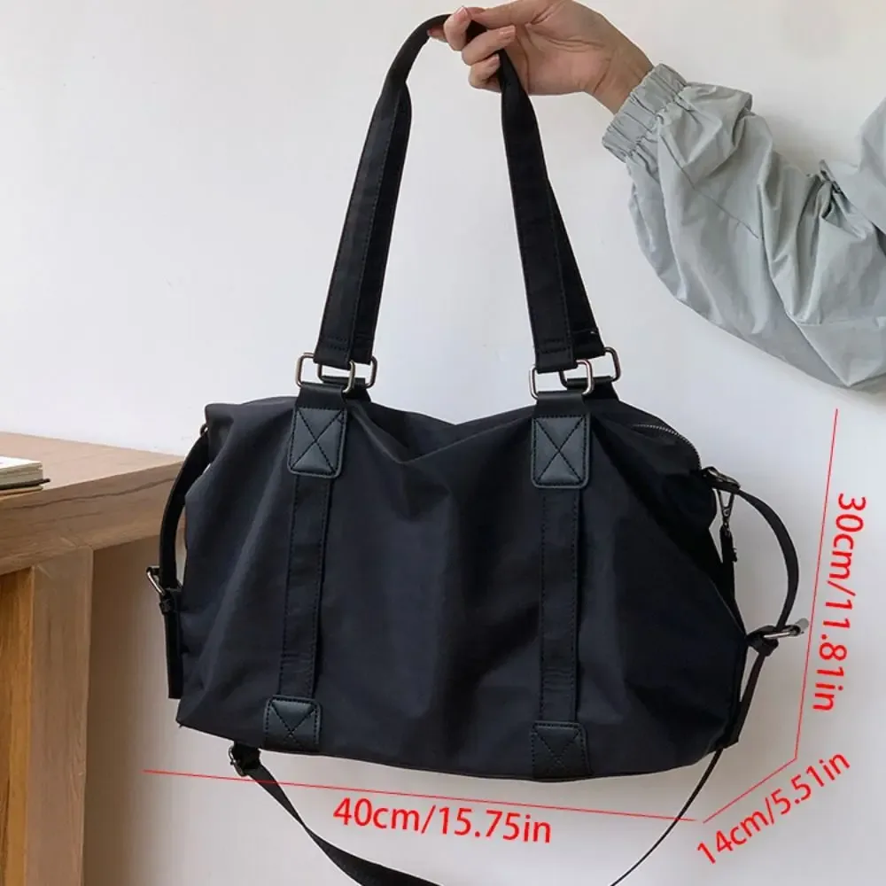 sac de voyage simple et imperméable, grande capacité, sac de sport en nylon pour les trajets quotidiens, sac fourre-tout décontracté et simple pour le quotidien