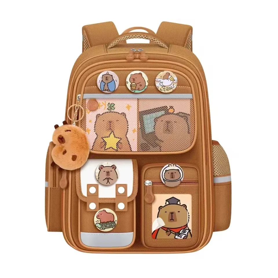 cartable d'étudiant capibara, sac à dos pour enfants de grande capacité. sacs de livres de retour à l'école pour filles et garçons