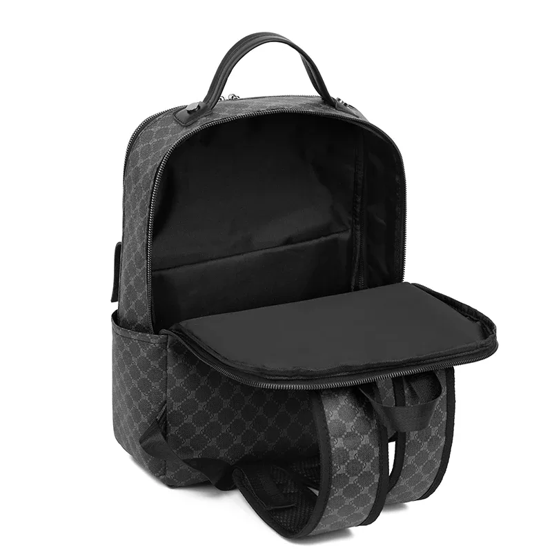 sacs à dos de luxe pour hommes, sac d'ordinateur de grande capacité de haute qualité, sac à bandoulière étanche en pu, sac d'école de style vintage