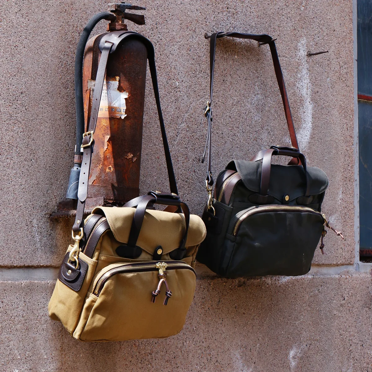 taille-brando – sac à bandoulière en toile et cuir, 22oz, ykk, avec fermeture éclair, pour ordinateur portable, business, 70258