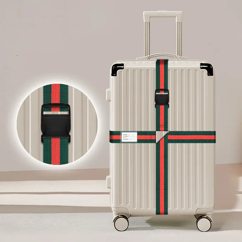 sangle de bagage épaissie avec cadenas à combinaison, anti-explosion et résistante à l'usure, pour accessoires de valise de voyage d'affaires