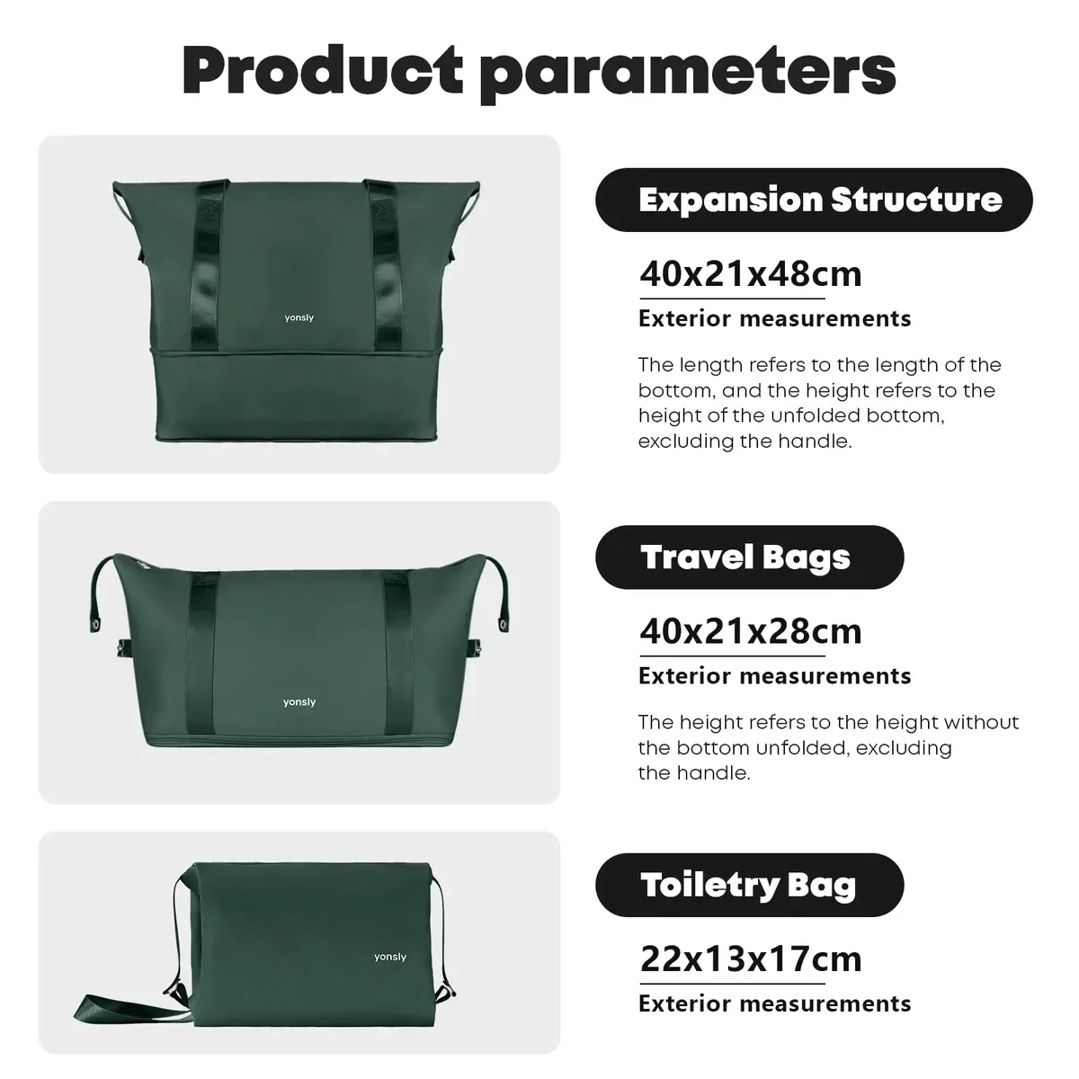 ensemble de 3 valises yonsly comprenant une valise de voyage extensible en nylon de 20 pouces, une trousse de toilette, une valise avec serrure à combinaison et 4 roulettes pivotantes à 360 degrés. °   roues, un spinner, un compartiment en maille et une poignée en caoutchouc souple pour les vacances