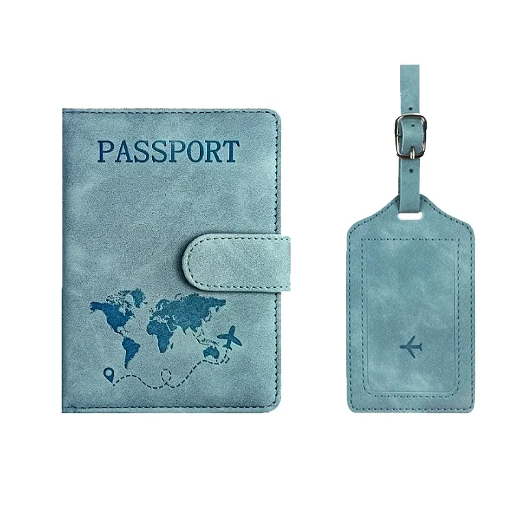 porte-passeport personnalisé, étiquette de bagage, boîte cadeau, accessoires de voyage tendance diy, vente en gros, gravure de logo, portefeuille de voyage