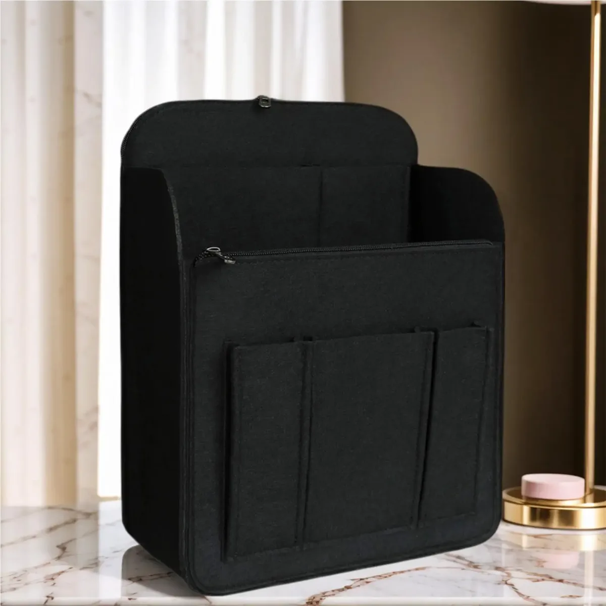organisateur de sac à dos, sac de rangement portable de grande capacité, pochette multi-poches pour sac à dos, pochette de rangement pour cosmétiques et téléphone