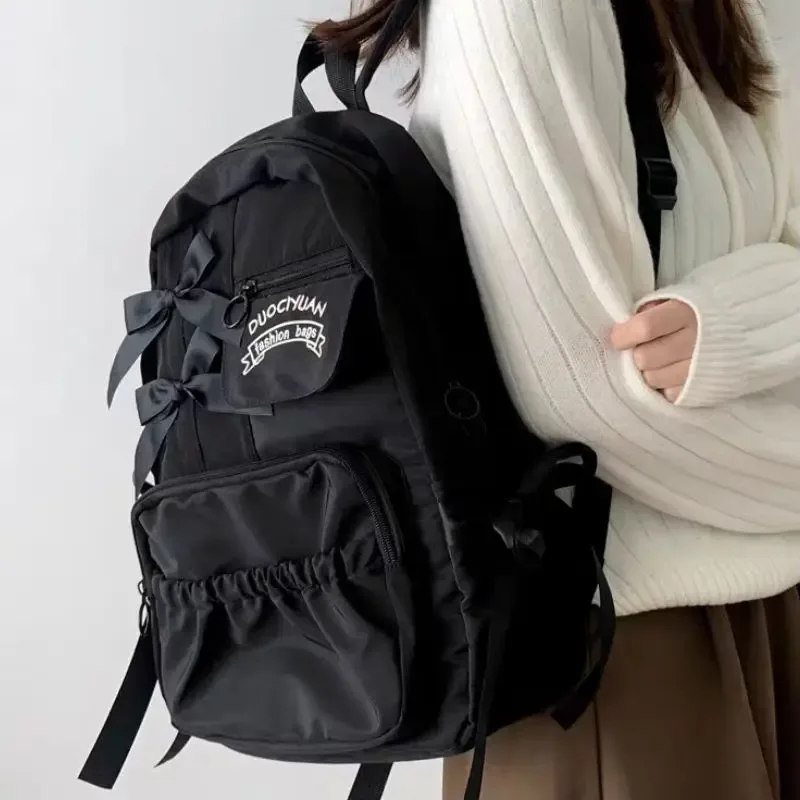 Sac à Dos en Toile avec Nministériels d pour Femme et Adolescente, Style Collège, à Épaule, Doux et Mignon, pour l'École