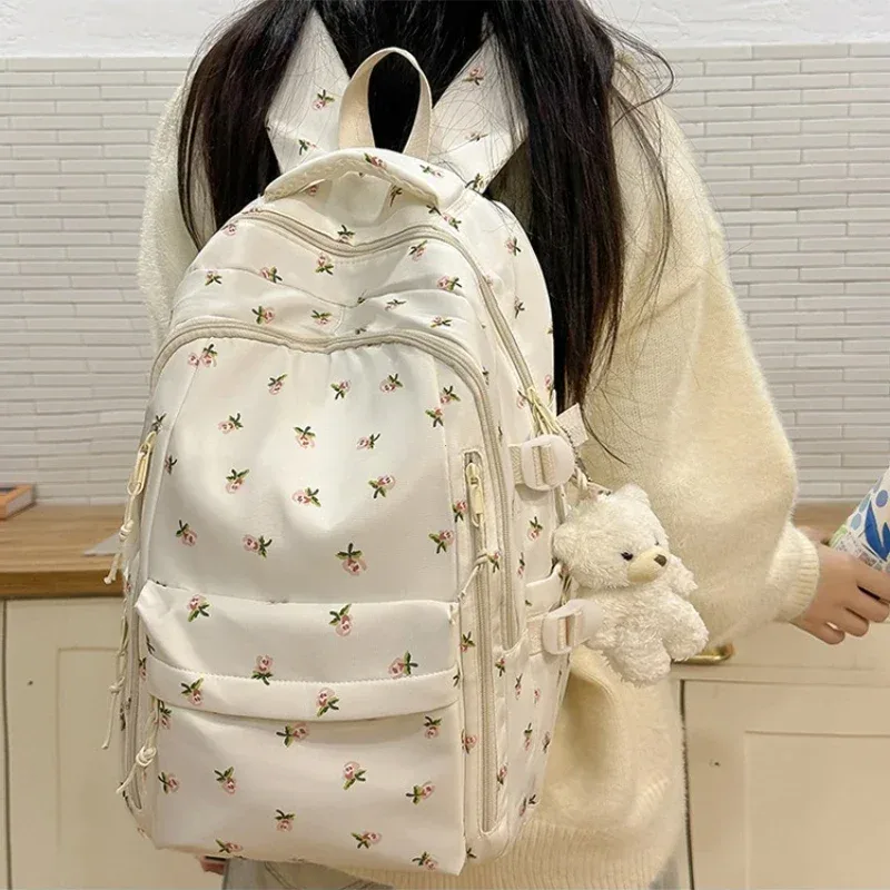 sac à dos mignon pour filles, sac d'école à la mode, grande capacité, cartable pour adolescentes, sac de voyage portable pour enfants