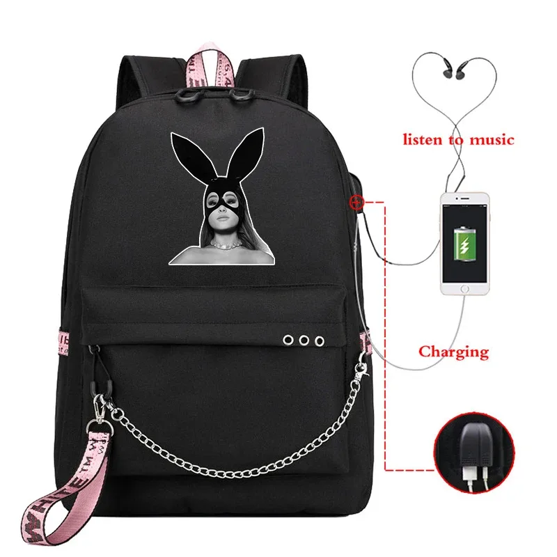 sac à dos ariana grande tendance pour filles, sac d'école pour adolescentes, sacs à dos de voyage pour femmes, sac à dos de randonnée assorti avec tout