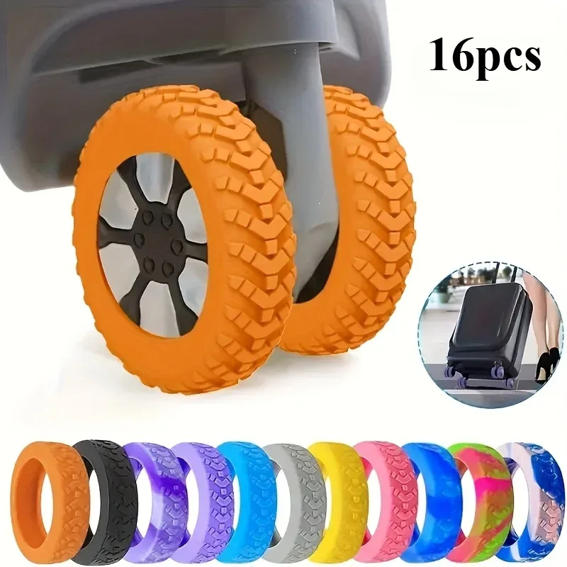 housse de protection pour roues de bagages, 16 pièces, réduction du bruit, housse de protection antichoc pour valise et chaise de bureau, accessoires de voyage