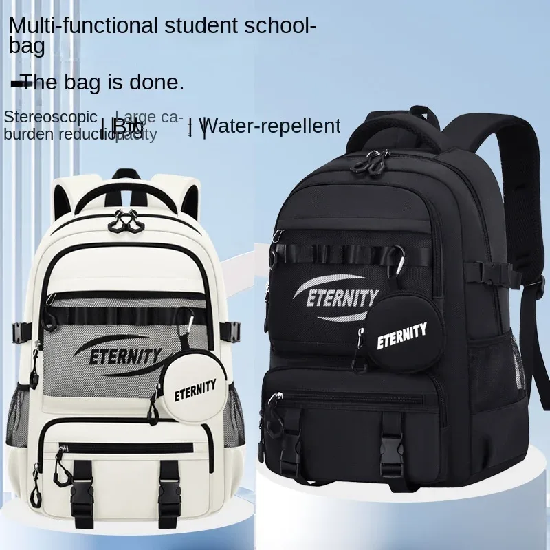 Sac à dos scolaire léger et imperméable pour garçons, grande capacité, idéal pour les élèves de la 3ème à la 6ème année, sac de voyage décontracté à bandoulière pour étudiants