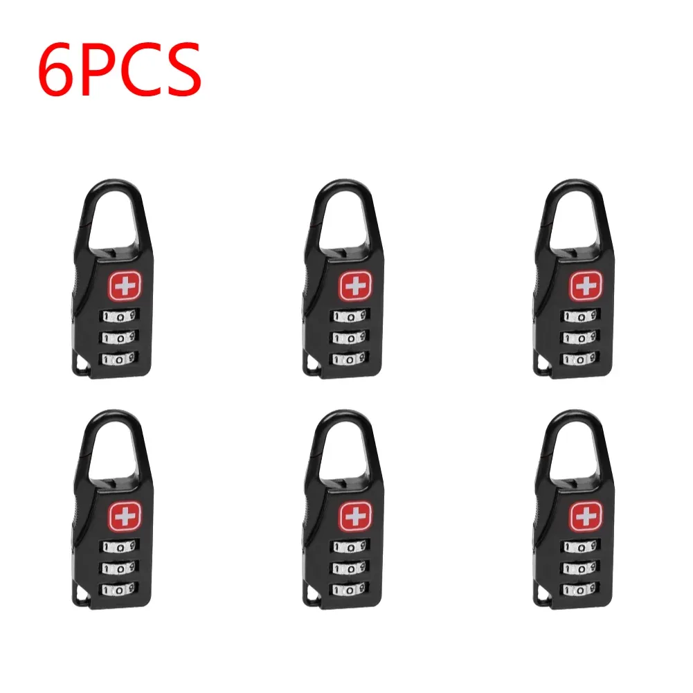 sac à dos d'extérieur, sac à main avec fermeture éclair, antivol, mini serrure à numéro de code combiné portable pour accessoires de sac à dos de voyage