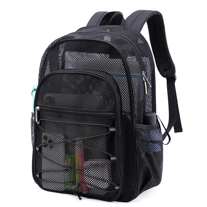 sac à dos d'été pour hommes, sac à deux épaules en maille respirante, cartable de loisirs et de sport pour étudiants, sacs à dos de voyage de grande capacité