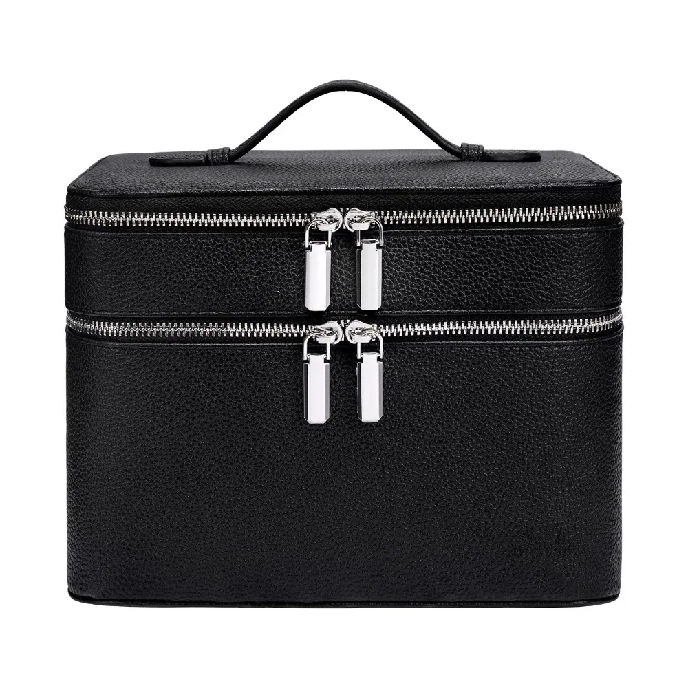 sac de cosmétiques en pu, solution de rangement imperméable, grande capacité, motif esthétique, sac de toilette de voyage