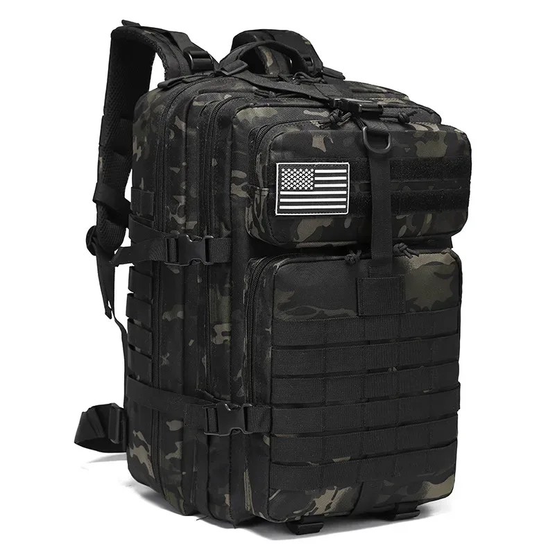 sac à dos tactique 45l, sac d'assaut tactique, sac de survie 3 jours, sac à dos de randonnée et de trekking