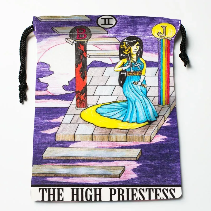 sacs à cordon personnalisés tarot, sacs cadeaux imprimés 18*22cm, pochette de voyage, sac de rangement pour vêtements, sac à main, trousse de maquillage