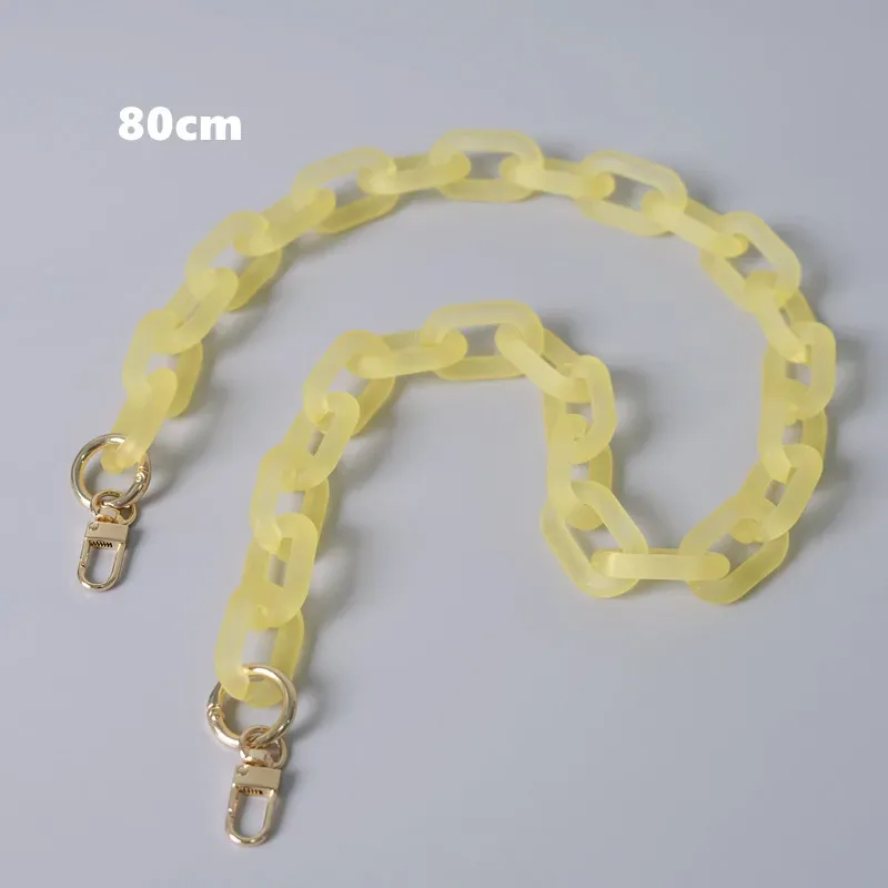 accessoires de sac à bandoulière en acrylique pour femmes, pièces détachables, chaîne de remplacement, bonbons, mignon, sangle mate, chaîne de poignée d'épaule, nouvelle mode