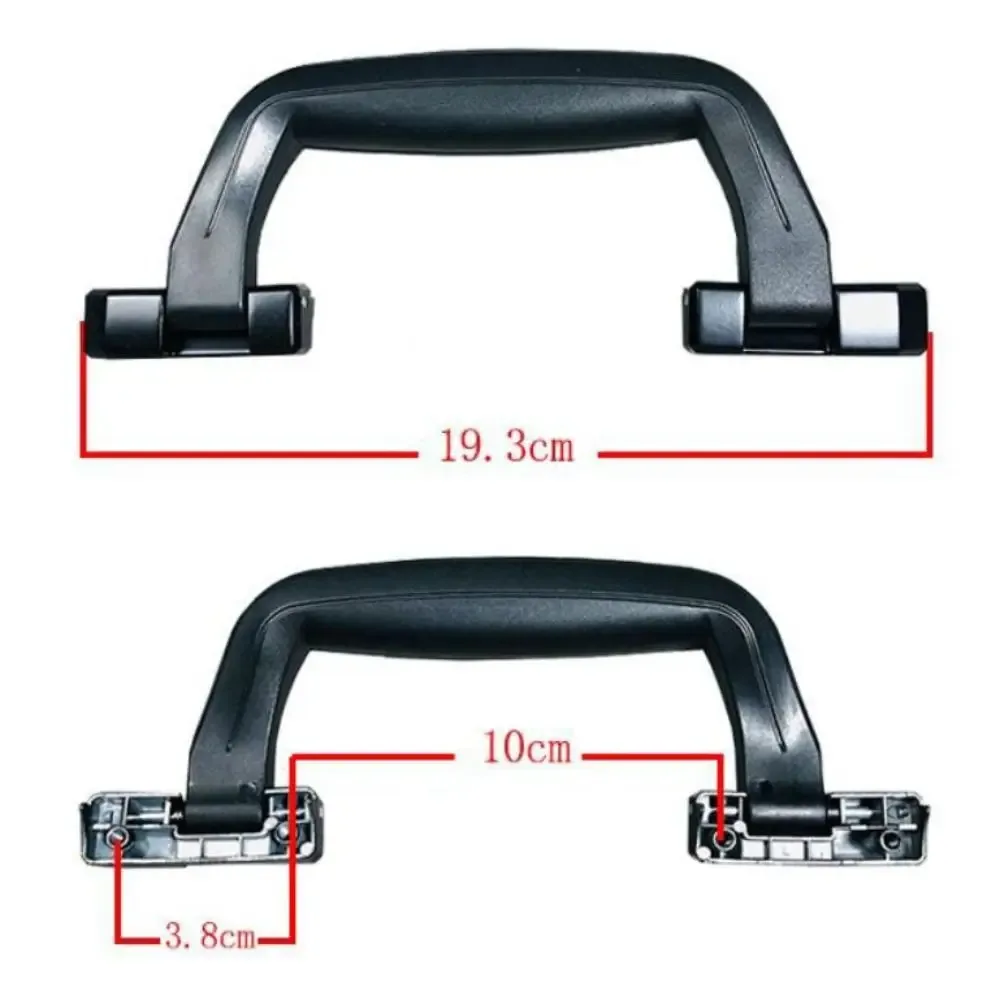 poignée de boîte à bagages portable en plastique noir et argent, valise de remplacement, étui, réparation, fournitures de voyage