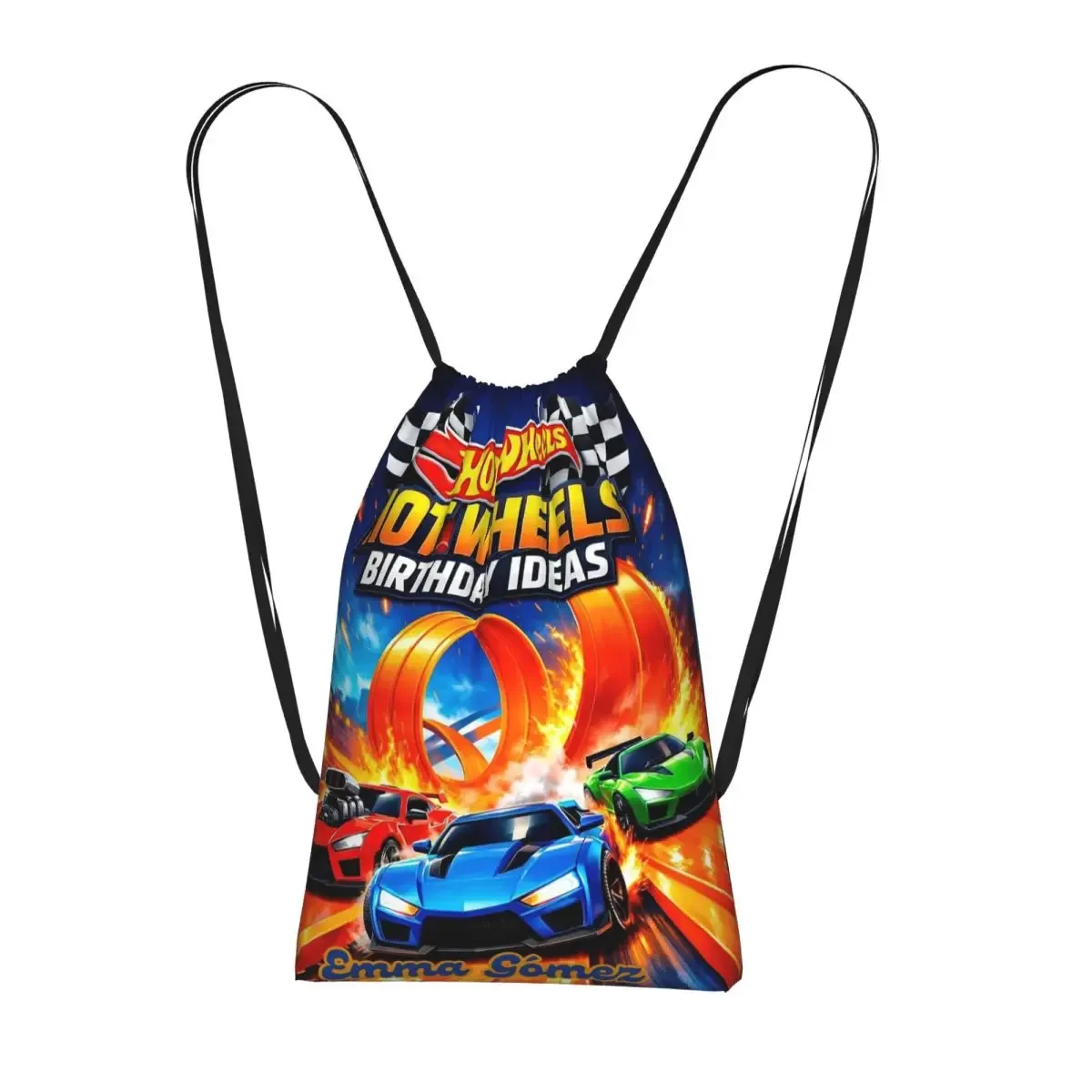 sac à dos à cordon hot wheels race, sac de sport, sac de voyage portable à cordon pour hommes et femmes