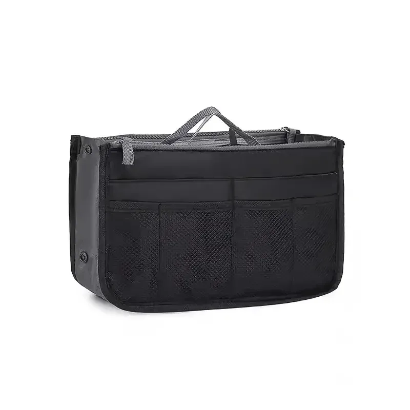 organisateur insérer sac femmes nylon voyage insérer organisateur sac à main sac à main grande doublure dame maquillage cosmétique sac pas cher femme fourre-tout