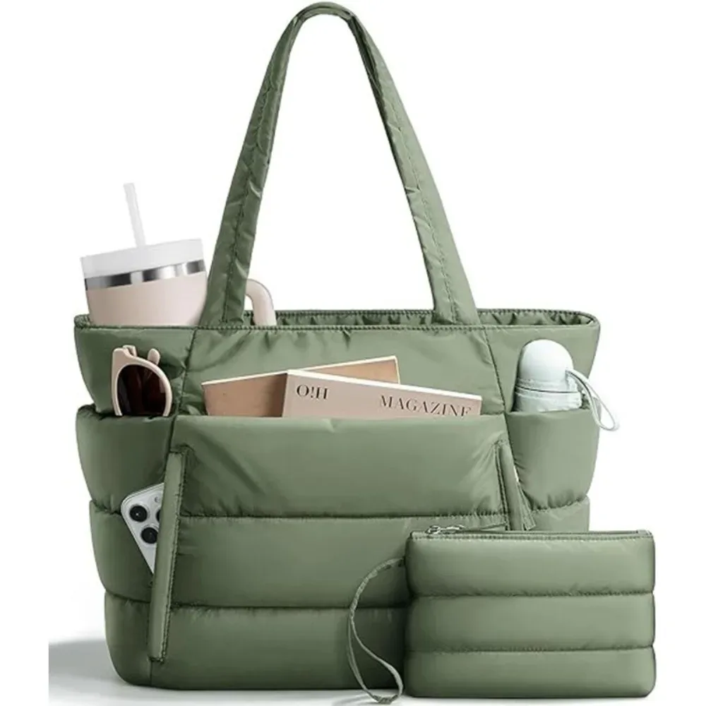 sac fourre-tout matelassé grande capacité pour femme, plusieurs poches avec porte-monnaie, sacs de transport légers et résistants à l'eau, sac pour maman