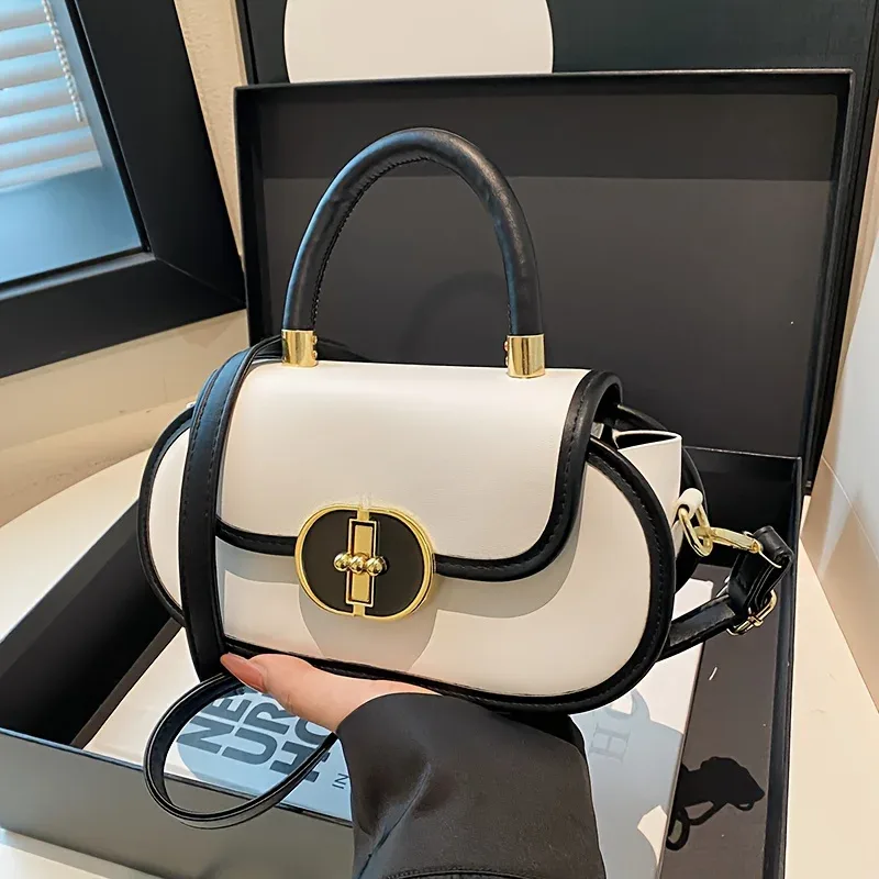 sac à bandoulière carré élégant pour femme, style luxueux haut de gamme, design unique, sac à main multifonctionnel décontracté pour le travail et les week-ends