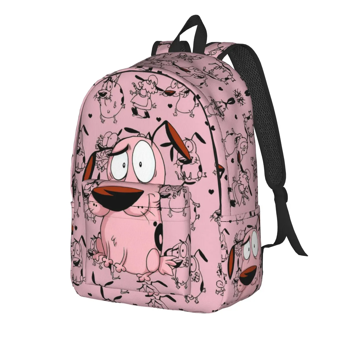sac à dos cool courage le chien lâche - cadeau idéal pour étudiants, sac de travail, sac à dos de jour pour hommes et femmes, sacs en toile pour l'université