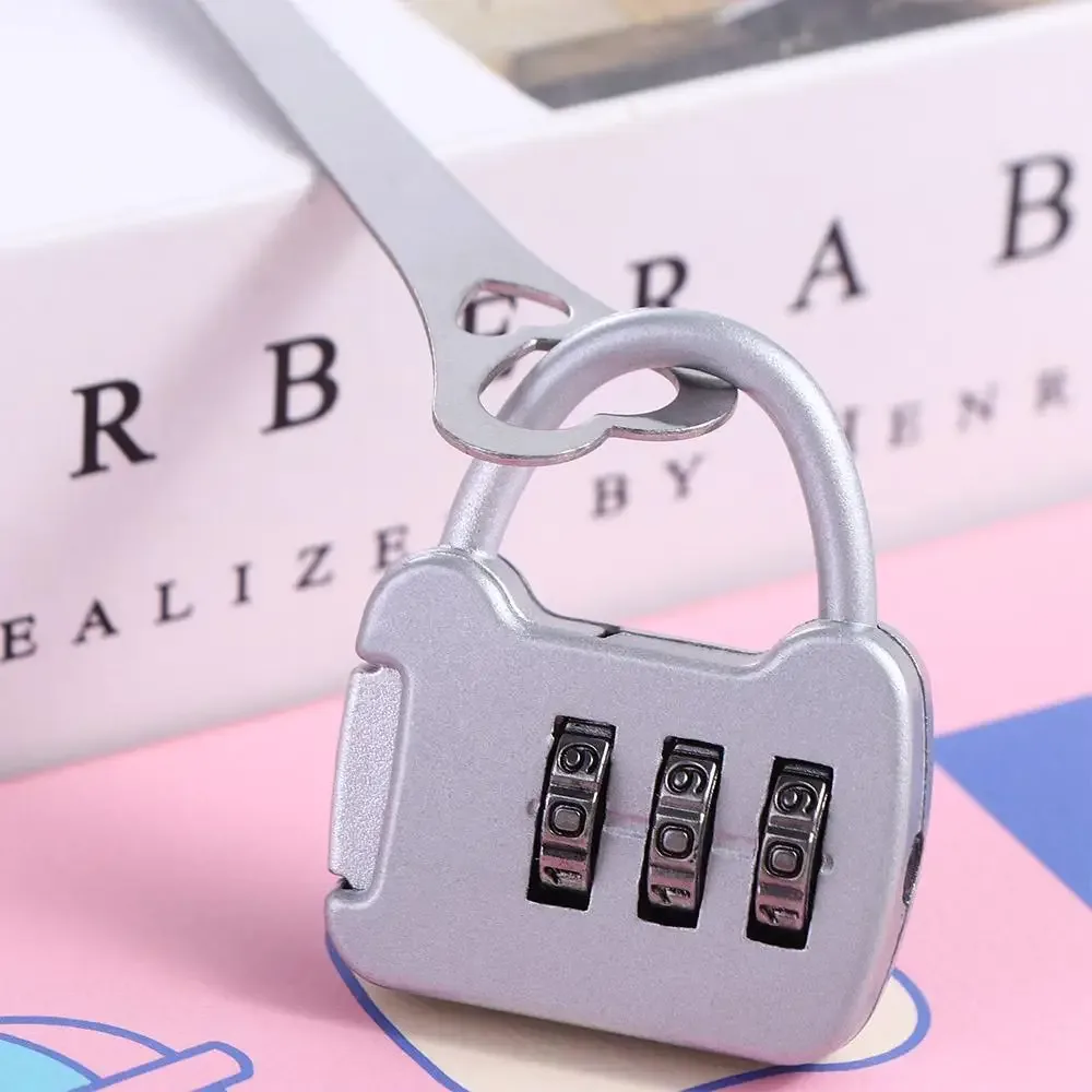 cadenas code numérique métal argent rose blanc voyage valise armoire fermature éclair compact travail vacances
