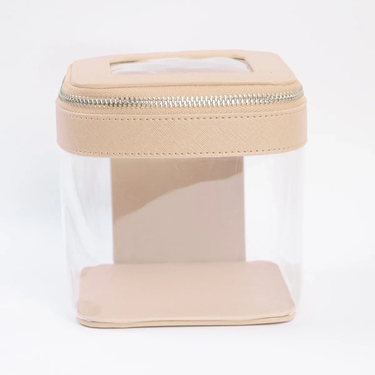 pochette de maquillage et trousse de toilette personnalisables avec nom, design transparent et visuel, grande capacité, portable pour les voyages