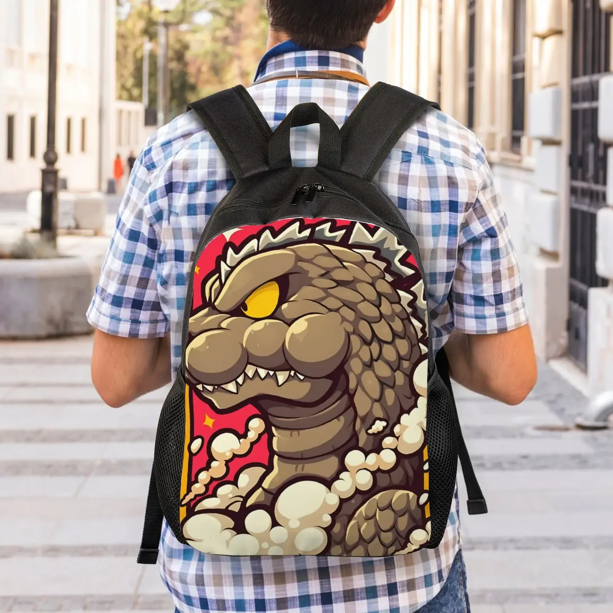 sac à dos godzilla pour hommes et femmes, sac à dos pour adultes, dessin animé, nouvelle année scolaire, 1 pièce