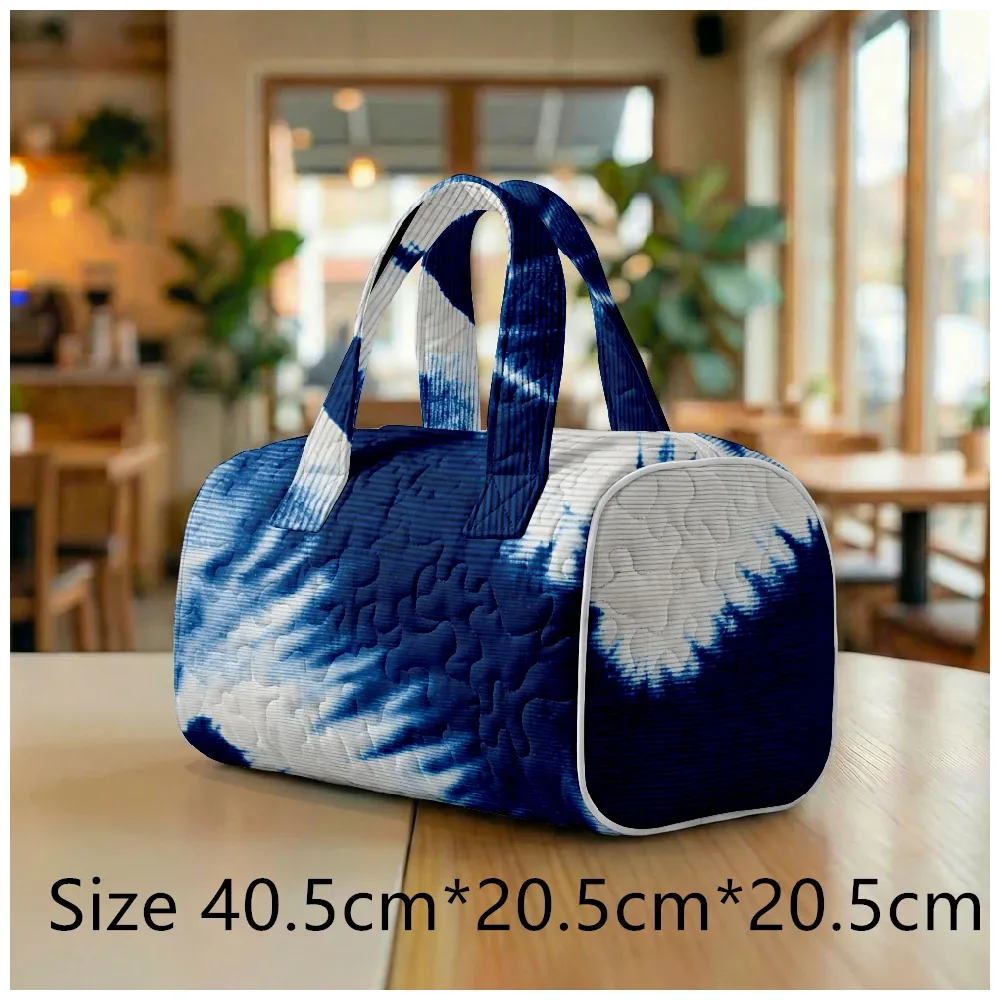 sac fourre-tout matelassé tendance pour femme, imprimé tie-dye aquarelle, sac à bandoulière bohème chic pour la plage, les voyages, la gym, le camping, bagage à main