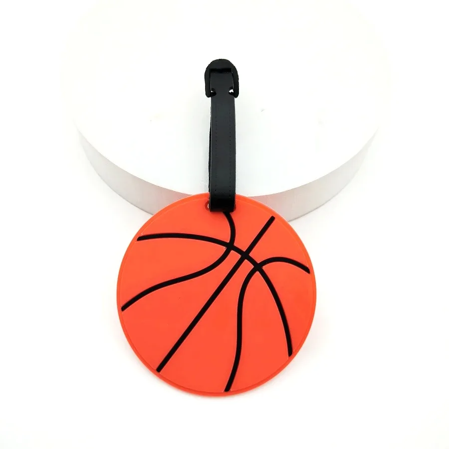 étiquettes à bagages pour les amateurs de basket-ball, de baseball et de football, accessoire de sac de voyage, 1 pièce/3 pièces