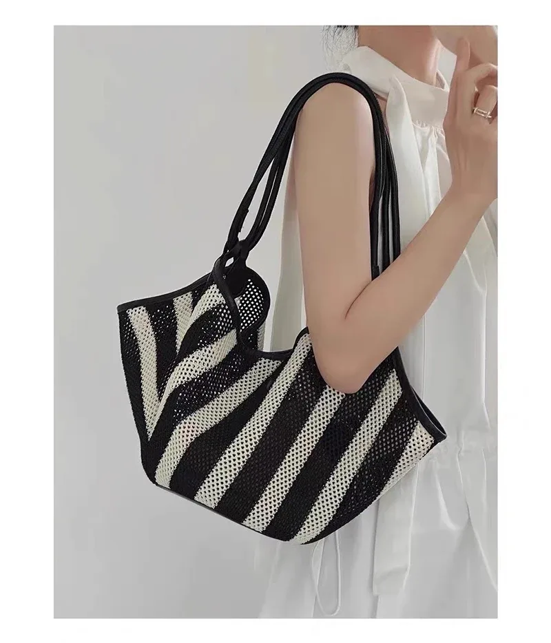 highreal-sac à bandoulière style bohème pour femmes, sacoche tissée à la main, pour loisirs vacances plage