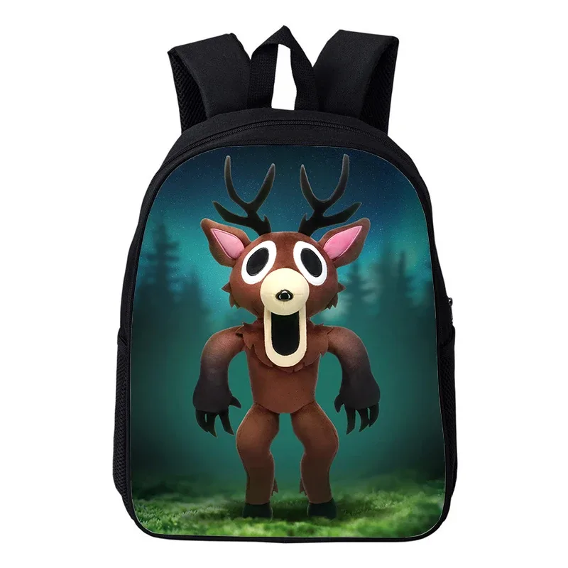 sac à dos orthopédique pour enfants, motif cerf de dessin animé amusant, pour la maternelle et l'école, pour garçons et filles, collection hot game 99 nuits dans la forêt