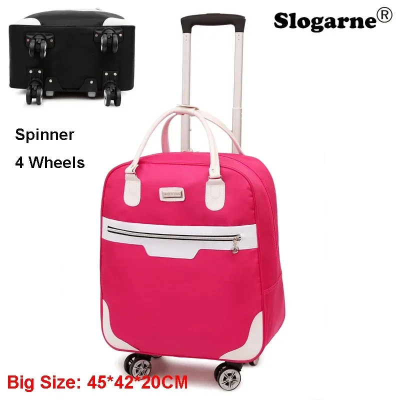 mode bagages roulants femmes 4 roues spinner voyage sacs hommes voyage d'affaires sacs oxford valise étanche chariot bagages