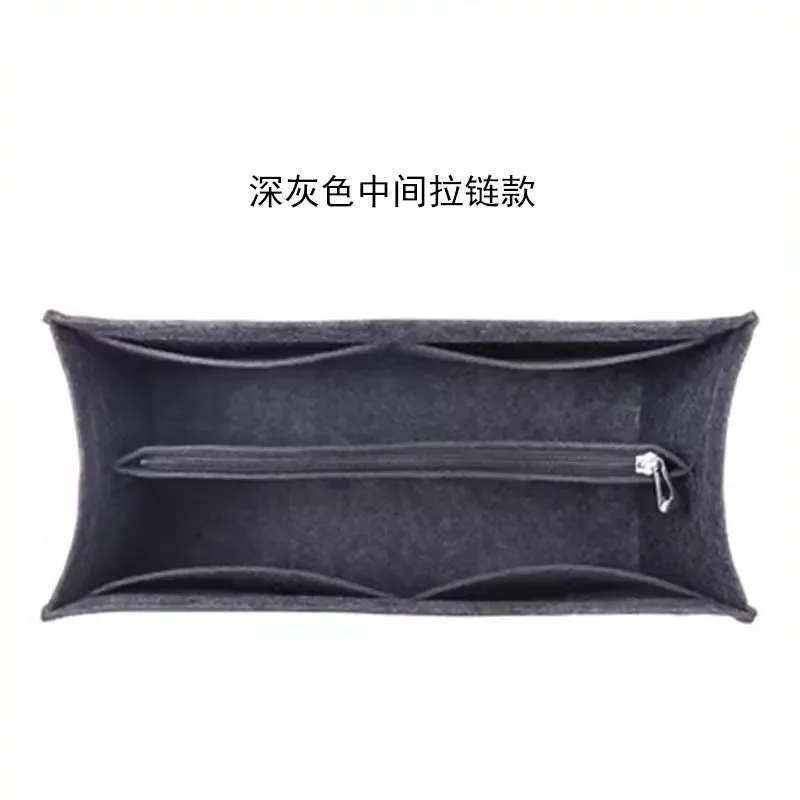 organisateur en feutre de qualité supérieure pour sac fourre-tout classique à poignée supérieure, sac intérieur de luxe pour sac à main, pochette de maintien avec fermeture éclair anti-affaissement