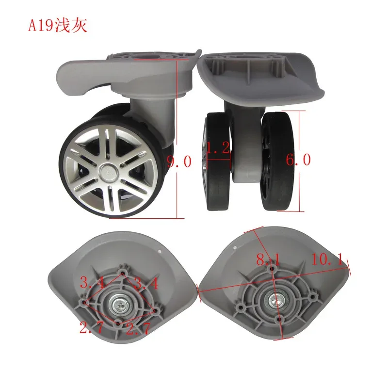 w015 a-19 a19 a02 a-02 bagages valise accessoires double rangée roues universelles boîtier de chariot double roue réparation remplacement